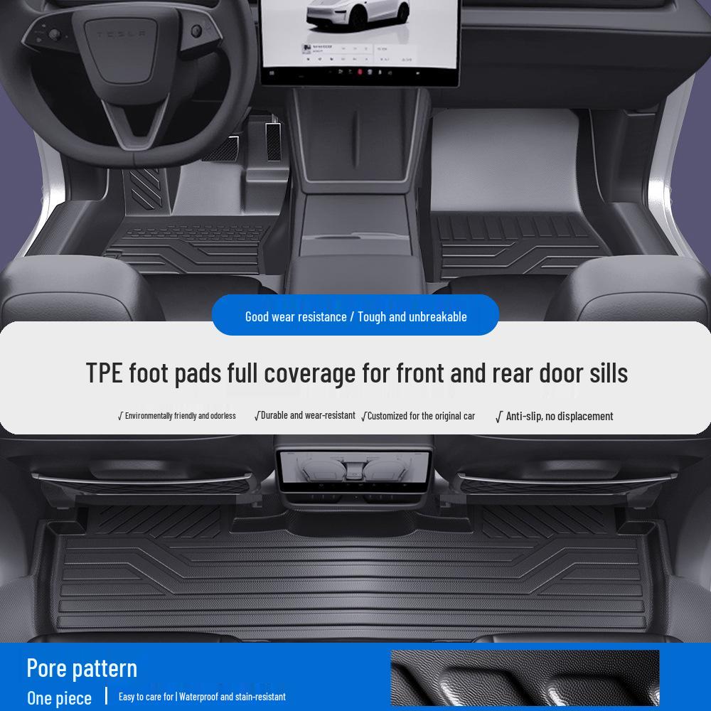 Tesla Model 3 & Y Full Coverage TPE Floor & Door Sill Mats
