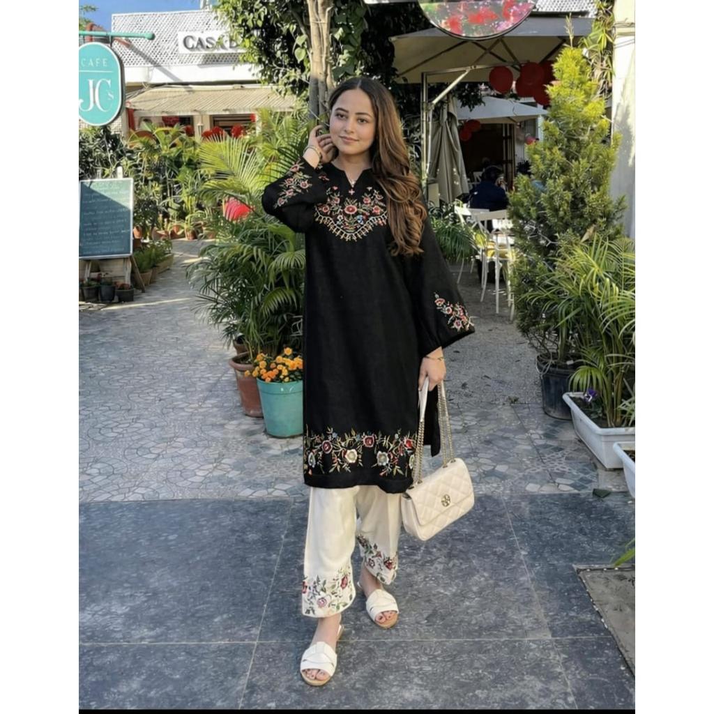 Indian Pakistani Ethnic Kurta Palazzo Set Women Office Party Wear Kurti Cord Set