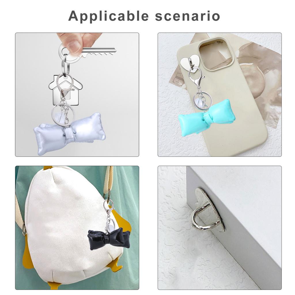 Bowtie Keychain Bowknot Charm Key Chain Butterfly Knot Keyring Detachable Phone Lanyard Ornament for Fashionable Women