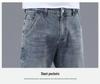 2026 Trendy Men's Lightweight Loose Fit Straight Jeans - Versatile, Elastic, Casual Long Pants