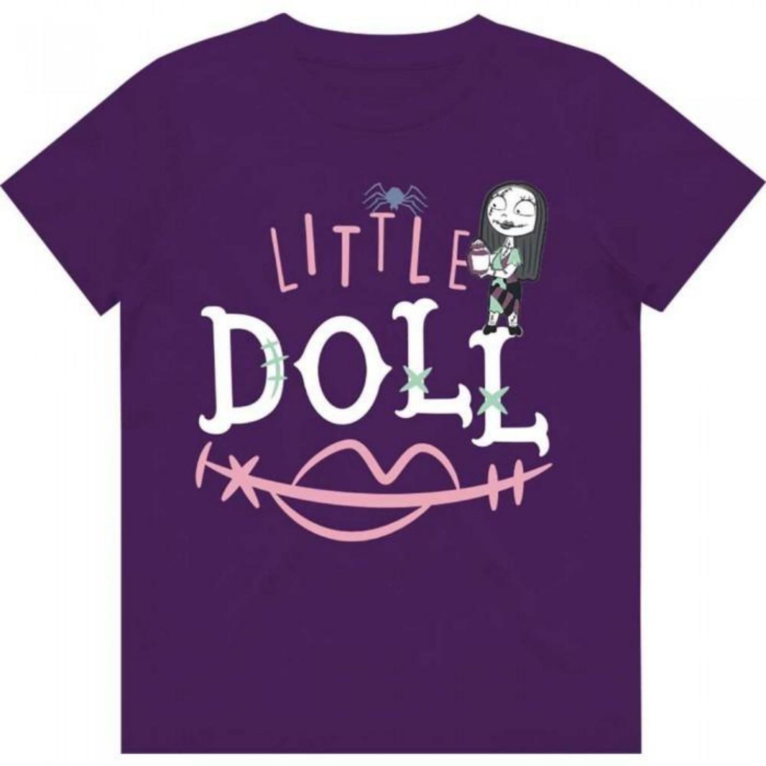 Nightmare Before Christmas Childrens_Kids Little Doll Cotton T-Shirt S чёрный