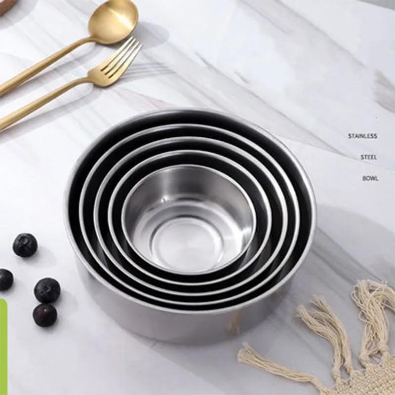 5Pcs/Set Stainless Steel Lunch Box With Lid Kitchen Refrigerator Fresh-keeping Bowl Box Microwave Heating Big Capacity Lunchboxs