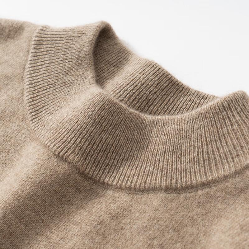 Fanzhen Men's 100% Pure Cashmere Half-High Neck Sweater