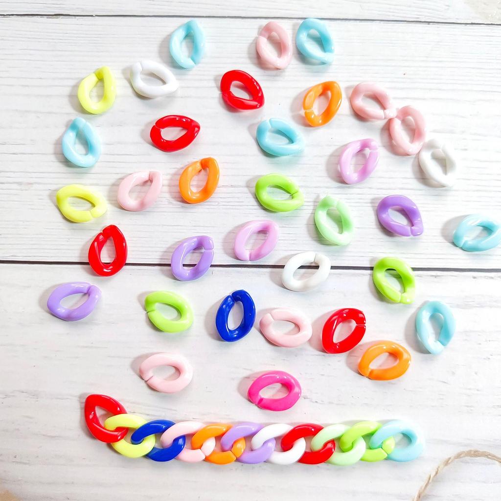 Acryl U-förmiger offener Ring 14x20mm Macaron-Farbe DIY Kettenverschluss Schmuckzubehör