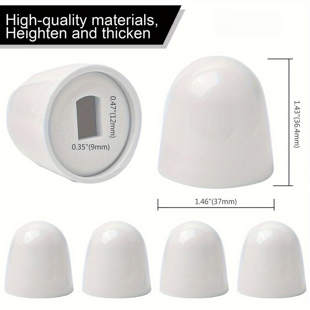 2pcs Easy Push-On Toilet Bolt Caps, Durable Plastic Covers with Extra Washers Conceals Unsightly Bolts for a Sleek Bathroom Look, Toilet Bolt Caps