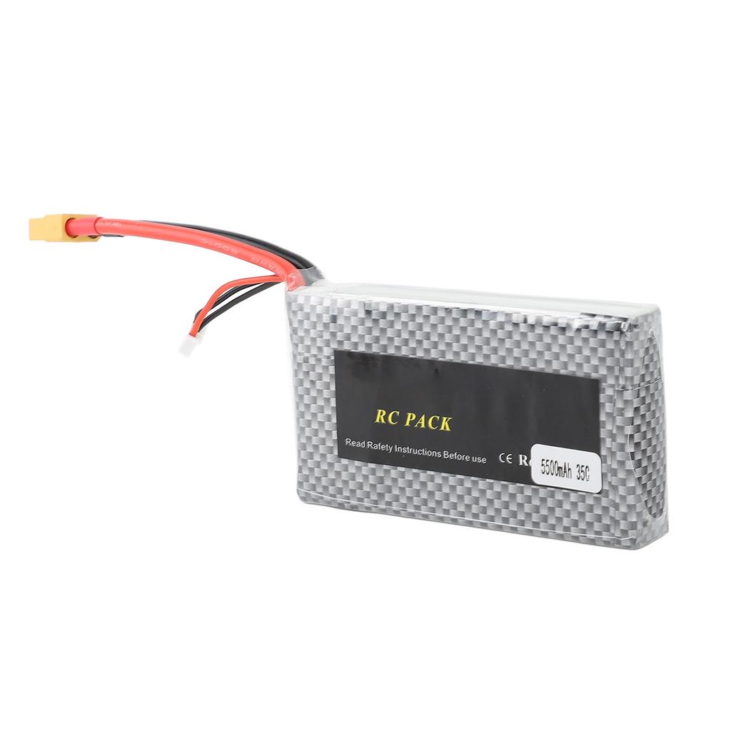 RC Car Lithium Battery 7.4V 5500mAh Remote Control Car Spare Parts with 35CXT60 Plug for 110 118