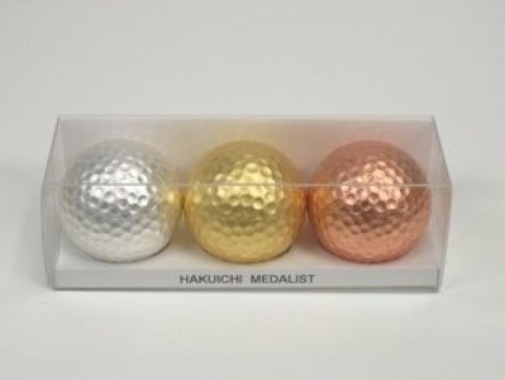 

Hakuichi Golf Ball Medalist 43mm Set, Gold, Diameter, A105-99015