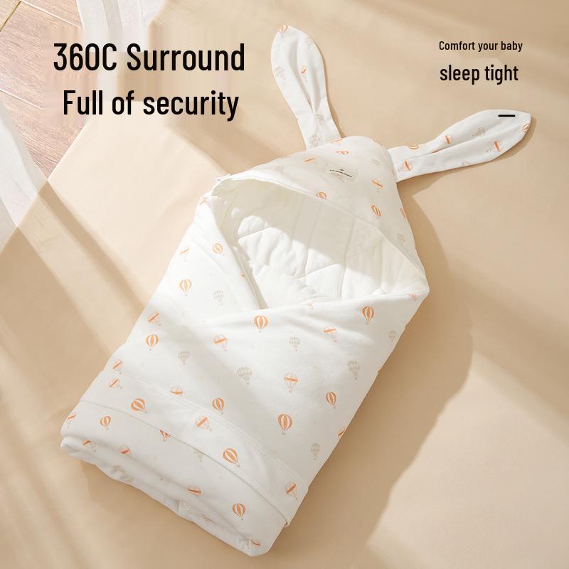 Copertina Swaddle in Puro Cotone Ispessito per Bambini Autunno/Inverno – Doppia Utilizzo: Ricevimento Neonato e Uso Esterno