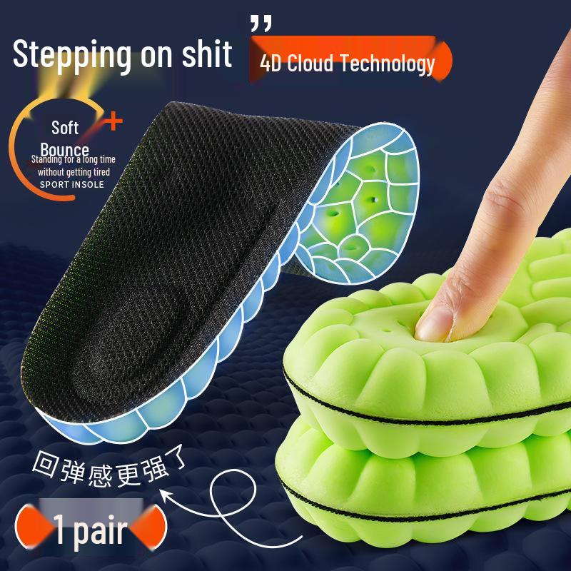 Stepping-on-Shit Insoles: Ultra-Soft, Anti-Pain, Breathable, Anti-Odor, Shock-Absorbing for Women's Long-Lasting Comfort & Men's Sports