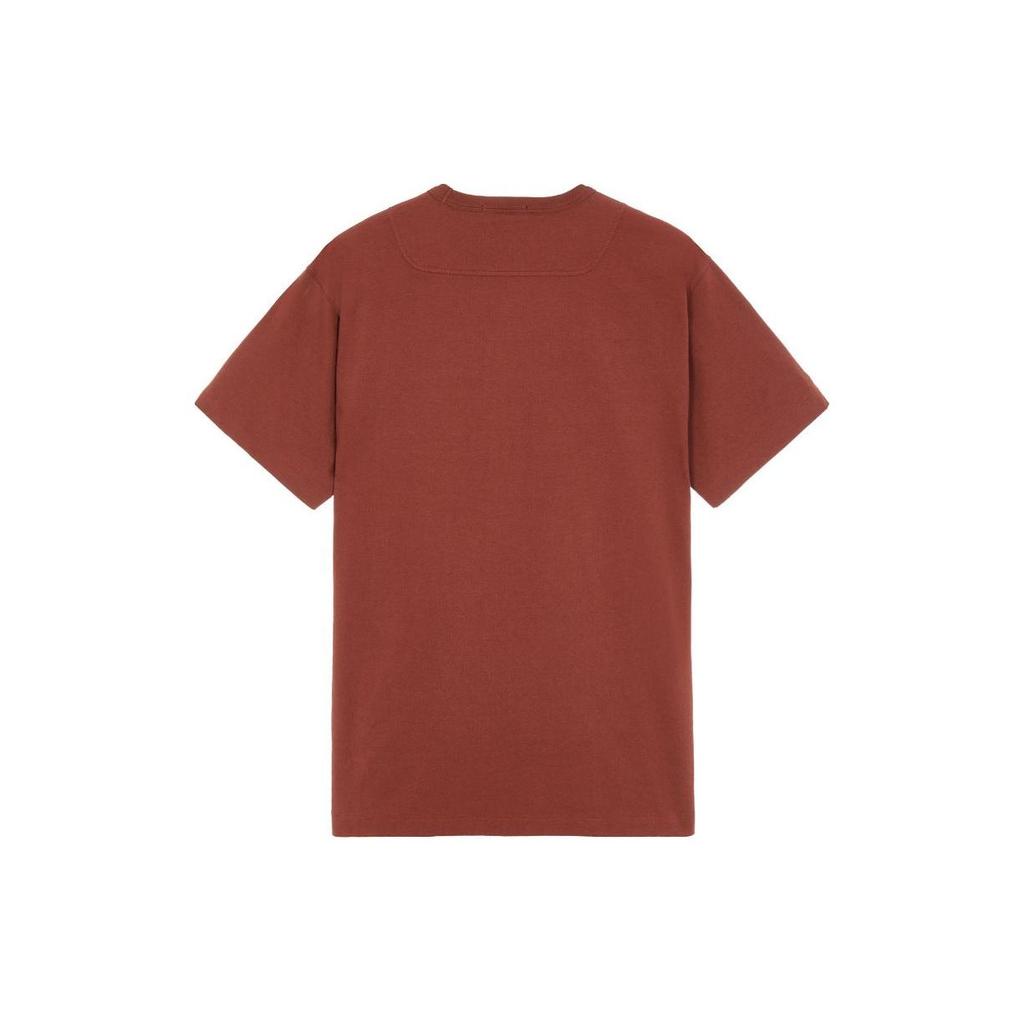 Stone Island Solid Color Crew Neck Short Sleeve T-Shirt Men Tops Red 791520444-V0077
