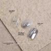 Kaxiewei Nail Art Mirror Powder - Clear, Whitening Silver, Translucent Finish, Salon Exclusive