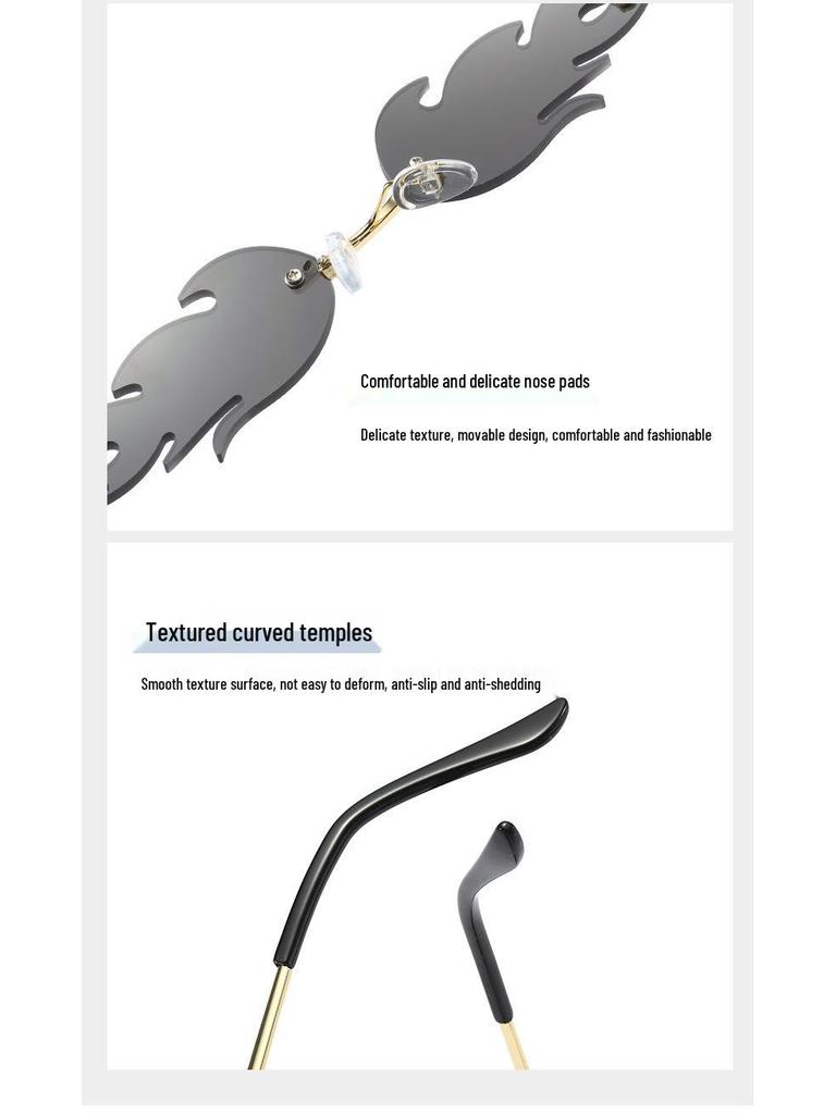 Flame Sunglasses: Dazzling Fireworks Colors, Silver Metal Frame - Perfect for Women's Parties and Bars