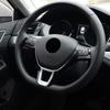 Silver Car Steering Wheel Decor Cover Frame Trim For VW Volkswagen  Teramont Atlas TROC Tiguan MK2 2017 2018 Styling