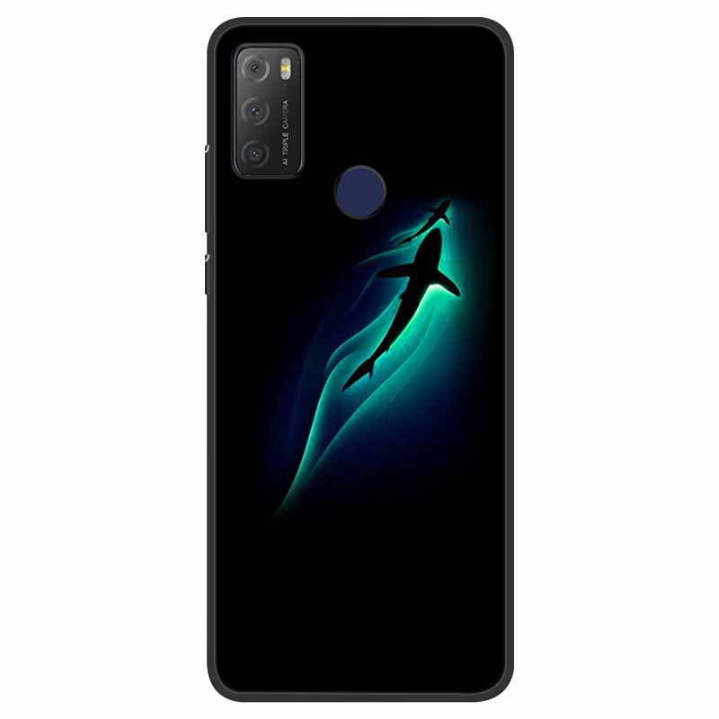 For TCL 20Y Case Marble Soft Silicone Back Wolf Shell for TCL 20E 6125F 6.52 Inch Fundas Phone Cover For TCL20Y 6156D 20 E Coque