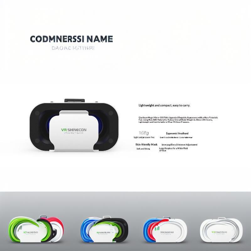 3D Glasses Breathable Sponge Pad Comfortable Long Wear Virtual Reality Goggles for Most Phones for Party Gaming Use