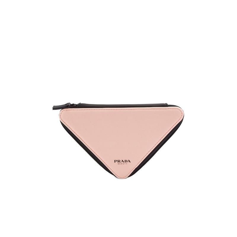 Prada Kosmetiktasche/Kulturbeutel [Personalisierte Tasche] Leder mattierte Perlen und Dingo-Kettenverzierung, exquisit und elegant, künstlerisch Mattierte Perlen