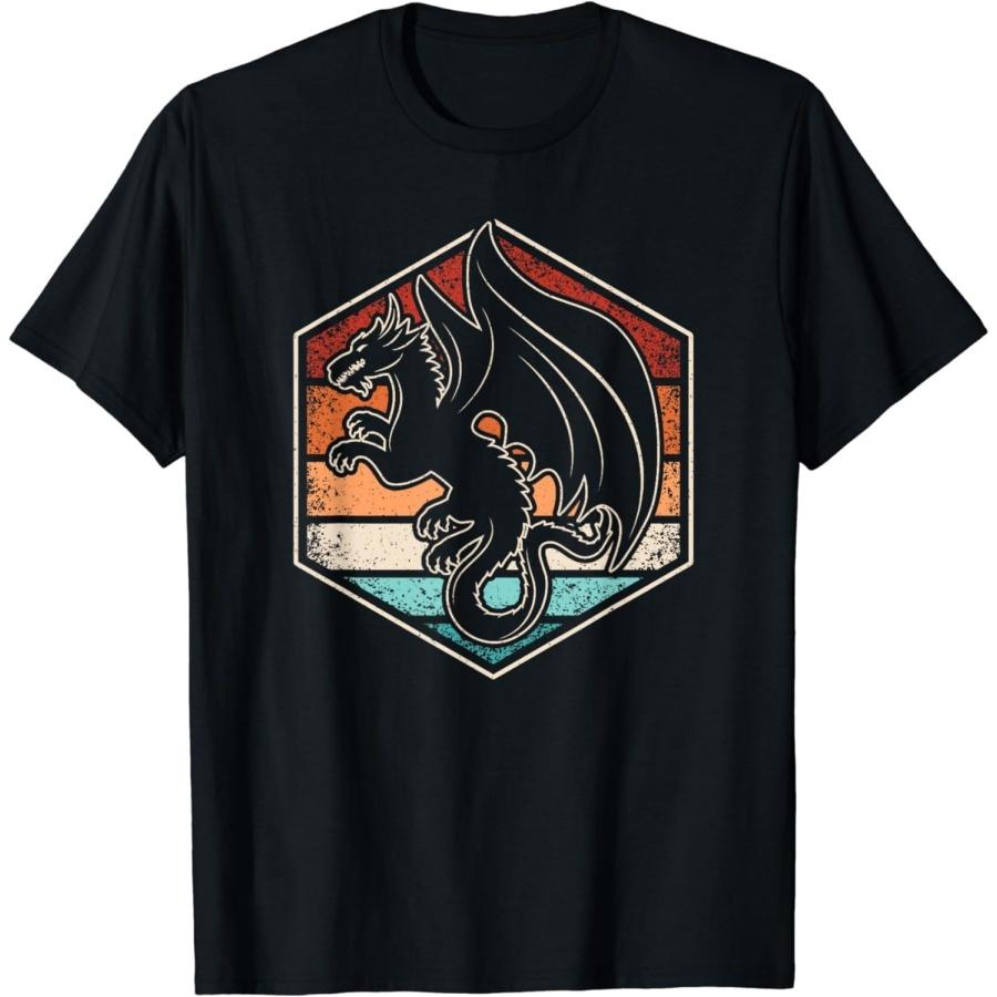 YYUUYUU Retro Dragon Vintage Dragon Lover T-Shirt S