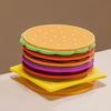 8Pcs/Set Cute Burger Shape Coaster Non-slip Creative Cup Pad PVC Insulation Mat  Afternoon Tea Mug