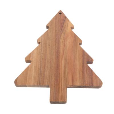 Christmas Tree Shaped Wood Cutting Board for Kitchen, Christmas Tree Wooden Serving Tray
