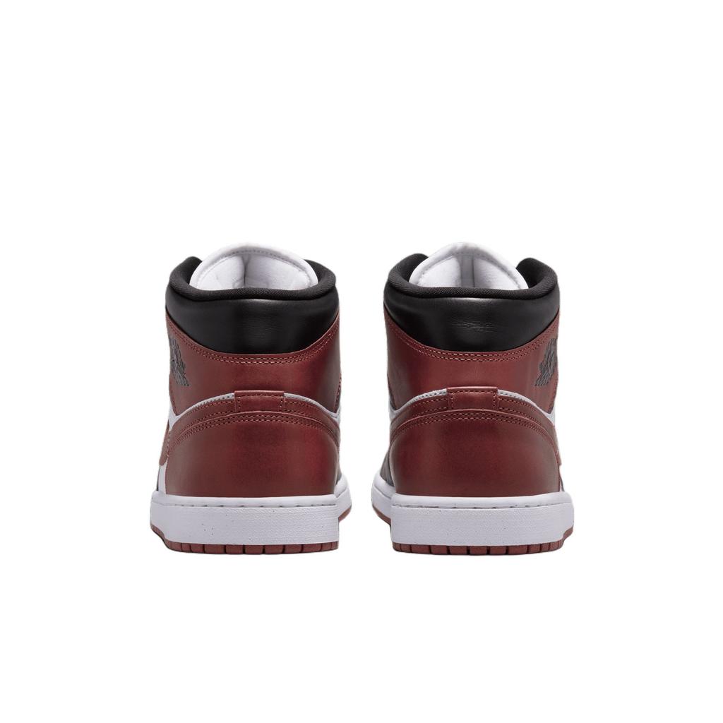 Air Jordan 1 Mid 'White Red Black' Men's HF3216-102