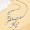 European & American Bridal Necklace Set: Rhinestone Jewelry for Wedding & Evening Dress Photography
