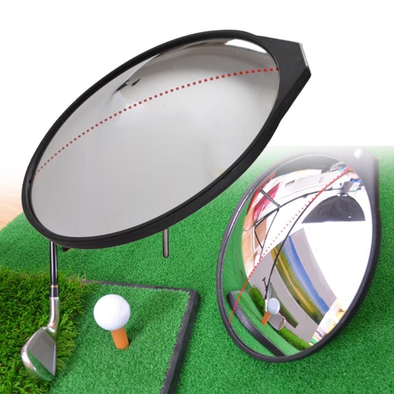 Golf Swing Correction Mirror With Convex Acrylic Surfaces Enhances Visibility Light Weight Plastic Golf Practice Mirror
