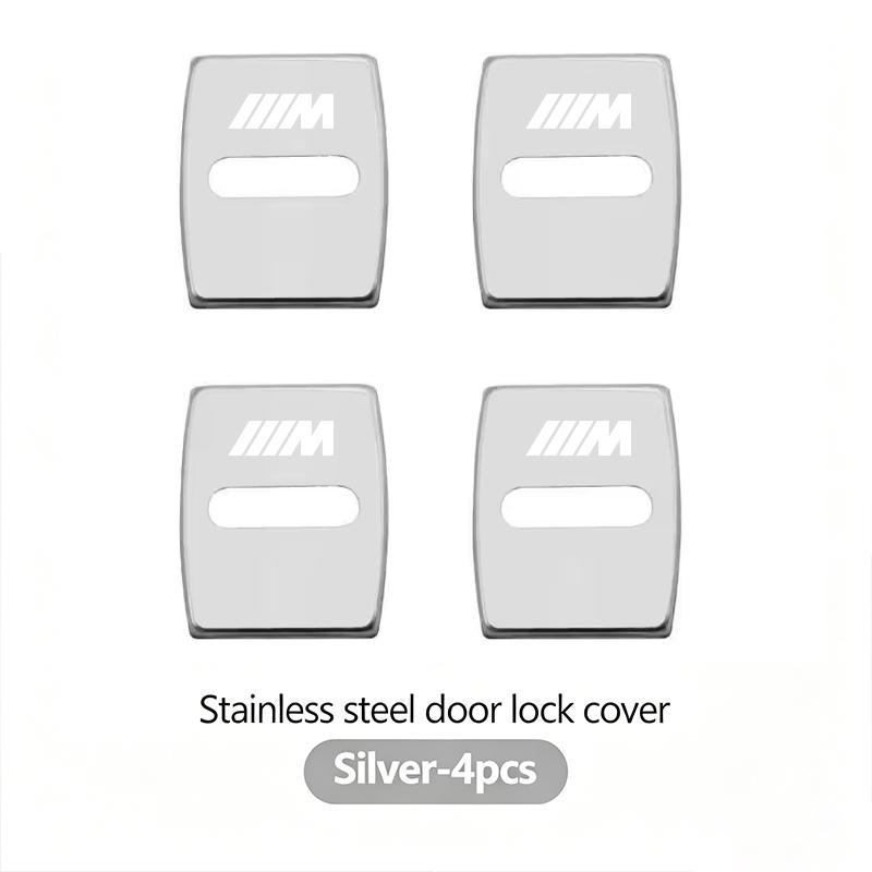FA54Pcs Zinc Alloy  Car Door Lock Buckle Protection Cover Anti-Collision Shock Absorbing Cushion Stickers For BMW G80 G06 G07 G42 G