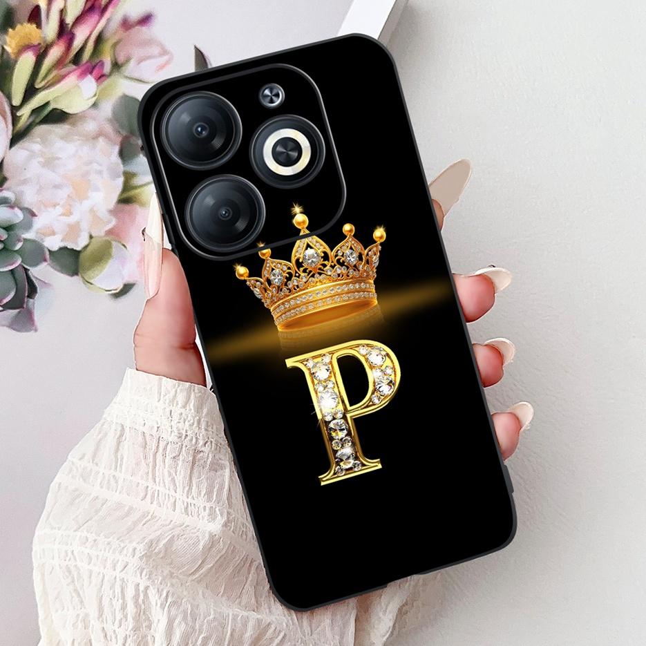 For Infinix Smart 8 Case X6525 Luxury Letters Cover Shockproof Soft TPU Phone Case For Infinix Smart 8 Pro Smart8 HD Shell Coque