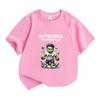 Kids Boys Girls Crew Neck Short Sleeve 100% Cotton T-Shirt, Cartoon Superhero Green Strong Hero Print Casual Comfortable Breathable Top For Daily Outd
