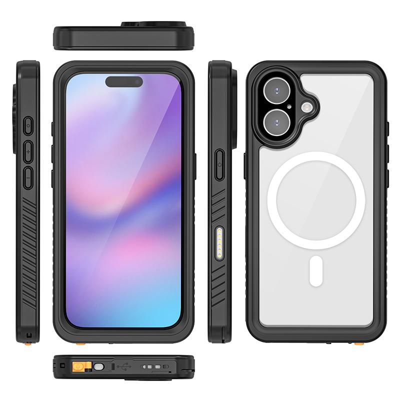 Magnetic Waterproof Phone Cases for iPhone 17 Pro Max Air Case 360 Full Body Protection Preminum Shockproof Cover for iPhone 17