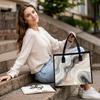 Marble Pattern Tote Bag Fashion Daily Handbag for Women Portable Versatile Casual Shoulder Bag for Shopping Work Travel