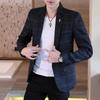 Men's Slim Fit Business Casual Blazer Korean Fashion All Seasons Polyester Boutique Style