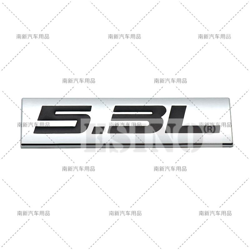 Car Styling 3D Metal Chrome Zinc Alloy Adhensive Emblem 4.0L 4.6L 4.7L 5.0L 5.3L 5.7L Body Trunk BHDTR Fender Badge Accessory