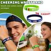 Pulseira temática de futebol Pulseira de silicone com bandeira dos EUA Pulseira temática de futebol durável para Fãs e Eventos Pulseira temática de futebol