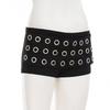 Dames Gotische Punk Uitgesneden Oogjes Eén Schouder Top & Short Set