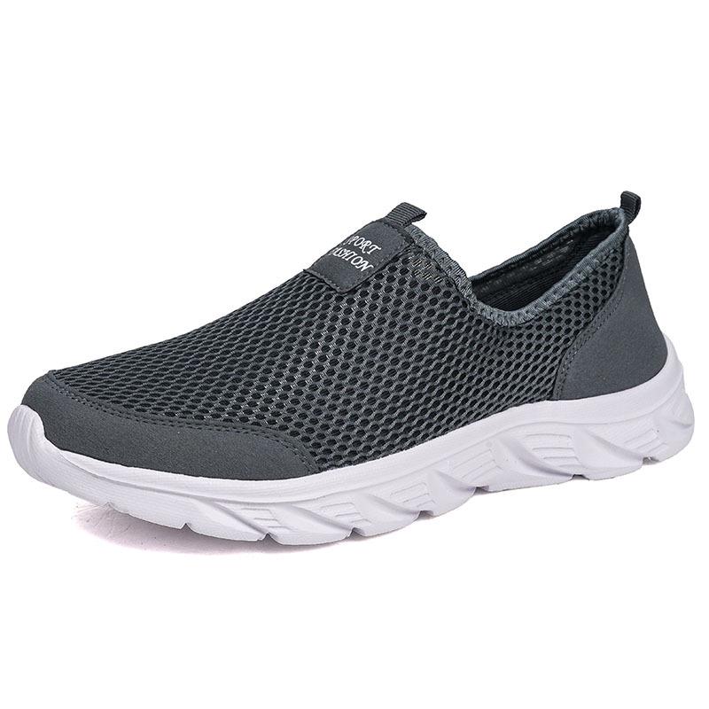 Herren Sommer Mesh Slip-On Leichte Atmungsaktive Outdoor-Wanderschuhe