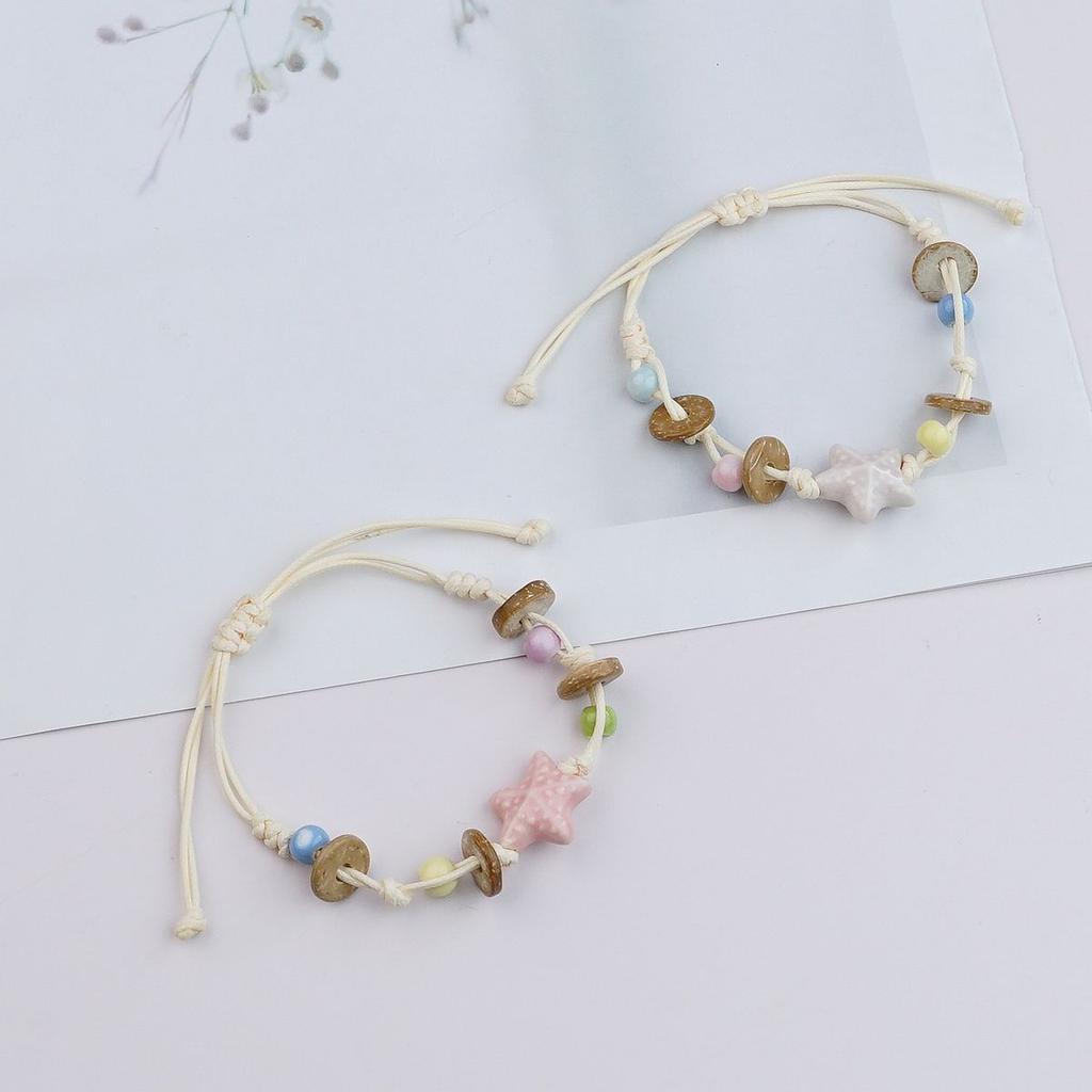 Source of Origin Braided Ceramic Bracelet Design Sweet Literary Ocean Conch Hand Rope