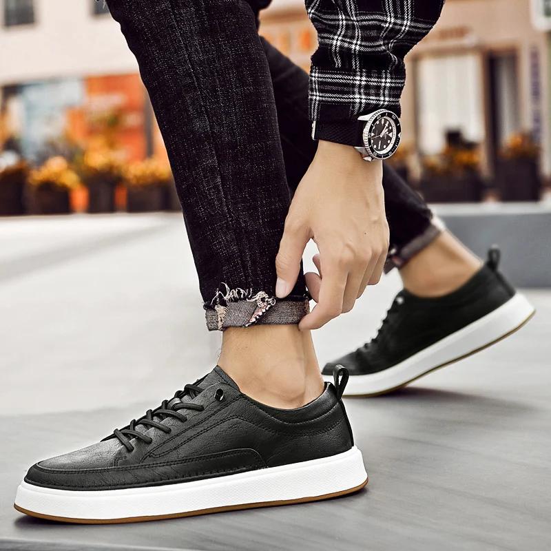 Italian Brand Men's Genuine Leather Shoes Comfortable Soft Sole Insole 6 Centimeters Men's Casual Oxford Shoes Outdoor Sneakers