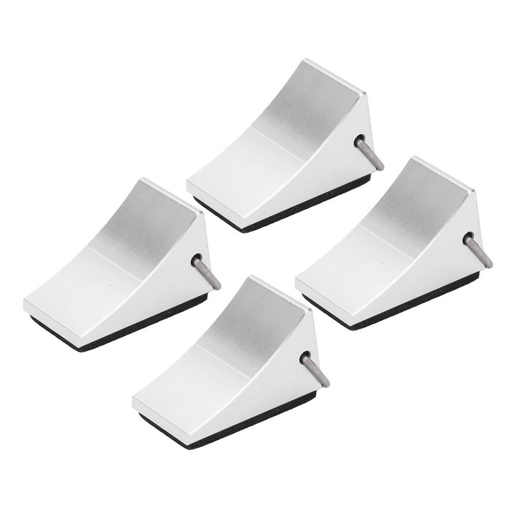 4 SZTUKI Model Samochodu RC Klin Pod Koło Dobre Mocowanie Antypoślizgowe Dno Klin Pod Koło ze Stopu Aluminium RC dla