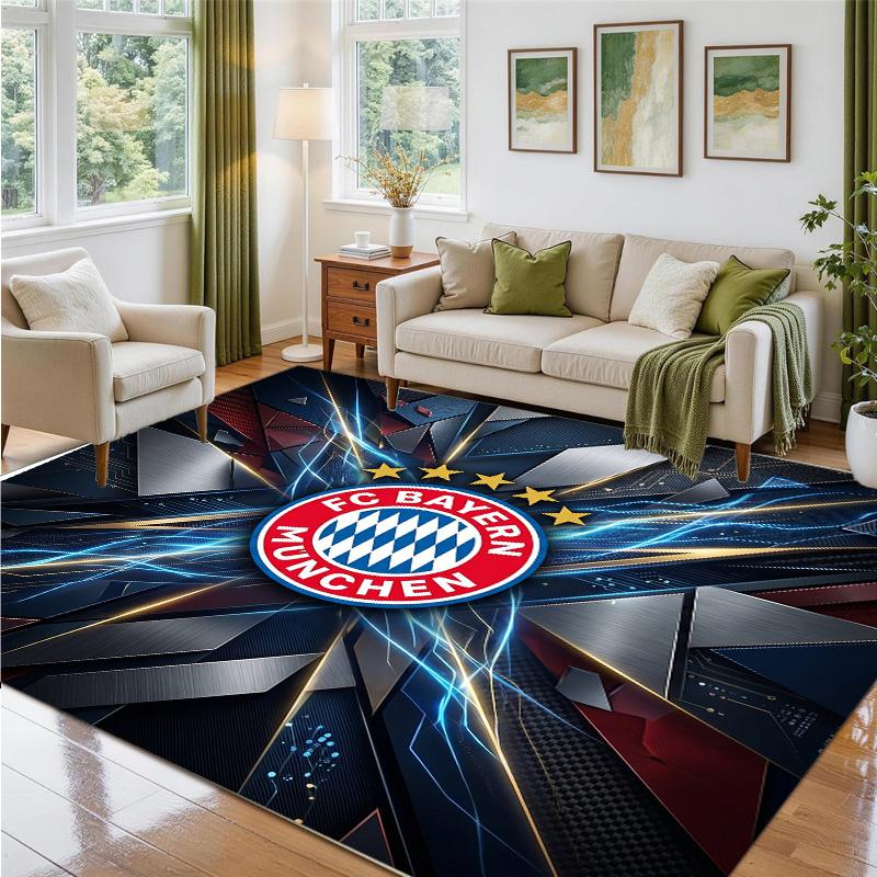 Tapis Velours Cristal Design Bayern Munich Tapis Décoratif Doux pour Chambre à Coucher Entrée