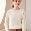 Women's Autumn/Winter Luxurious Loose Cable Knit 100% Cashmere Pullover Sweater