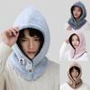 Plush Women's Head Hood Bonnet Unisex Balaclava Woman Scarf Cap Coldproof Hood Beanie Cap Outdoor Ear Protection Pullover Hat