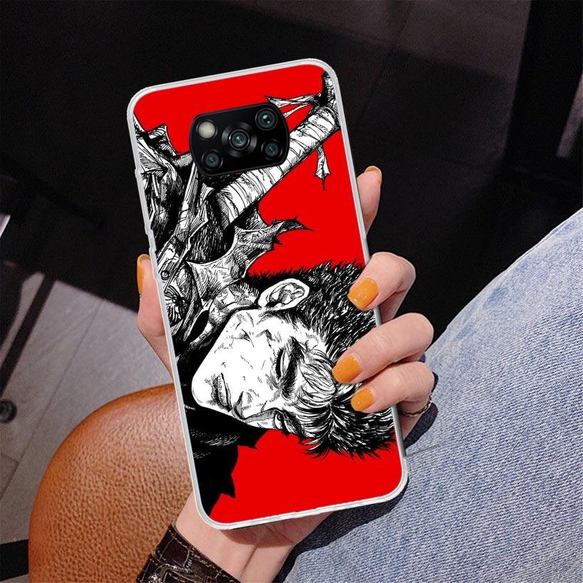 

G-Guts B-Berserks Anime Phnoe Case for Xiaomi Poco X5 X6 X7 Pro X4 Gt F7 Ultra M8 M7 Redmi 15C 15 13C 13 12C 12 Unique Cover Coq Xiaomi Poco M8 Pro
