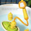 Non-Toxic Children Showerhead Shower Toy Little Yellow Duck Electric Rotating Showerhead Water Spray Baby Shower Toy Children Bath Toys
