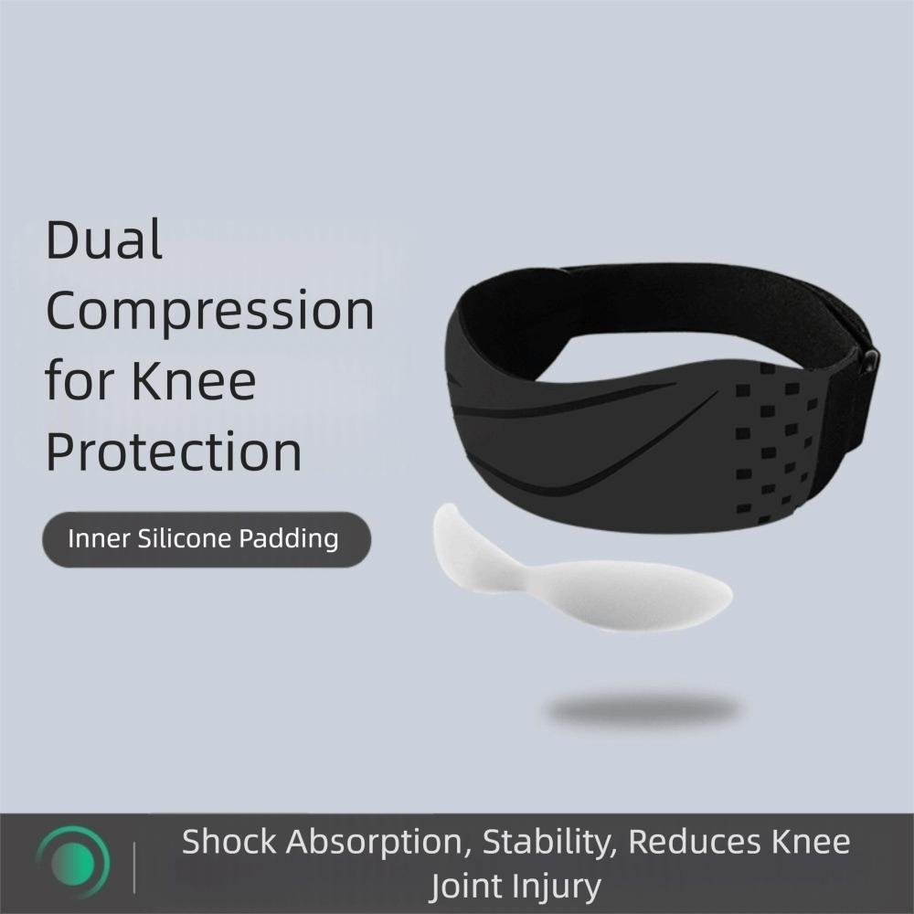 

Adjustable Patellar Belt Shock Absorption Patellar Protective Belt Exercise Knee Protector Tennis чорний