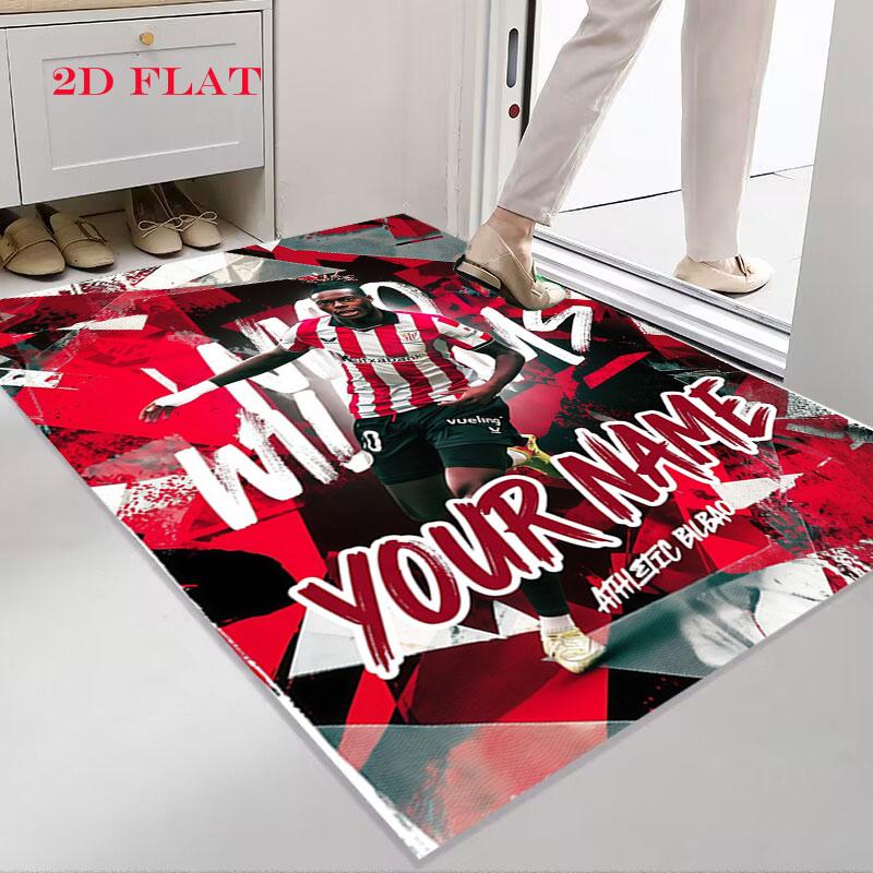 Custom Athletic Bilbao Carpet Rug for Living Room Bedroom Home Sofa Decoration,Kids play Nonslip Floor Mat