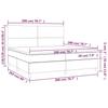 Box Spring Bed with Mattress & LED Light Grey 200x200 cm Velvet