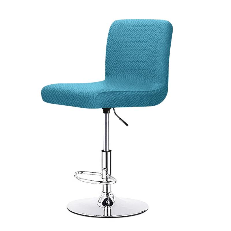 Jacquard Bar Stool Chair Cover Stretch Short Back Dining Cheap Chair Slipcover Spandex For Chair Home Banquet Kitchen Seat Cover