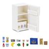 17 Pcs/Set Miniature Refrigerator Pretend for Play Cookie Yogurt Hotdog Ice Cream Vegetables Milk Juice Dollhouse Access