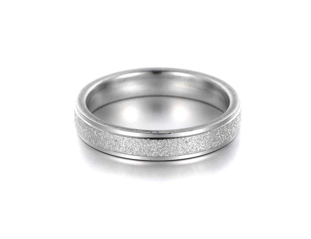 Top Quality 5mm Frosted Surface Stainless Steel Anniversary Ring Gold Color Curved Couple Wedding Rings For Women Anneau R18118